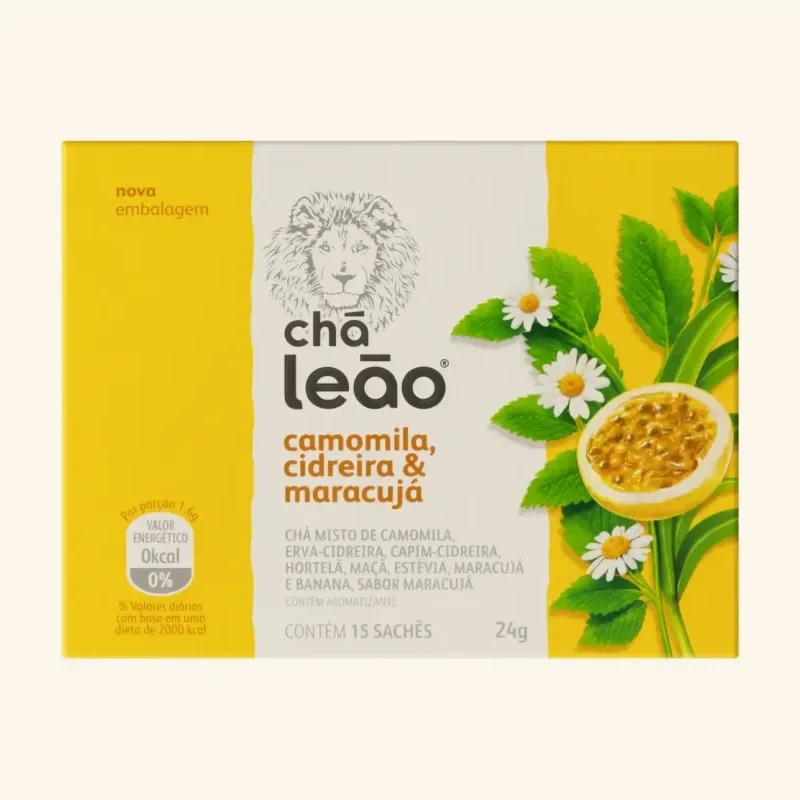 Chá de camomila, cidreira e maracujá (15 sachês)