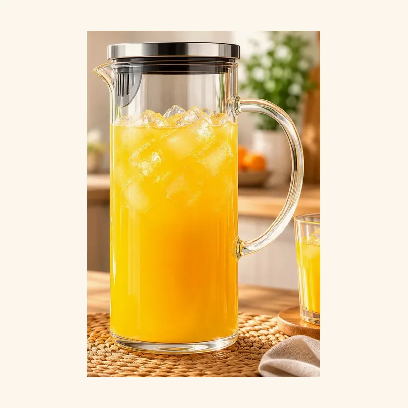 Jarra de vidro de 1,5 litro com tampa